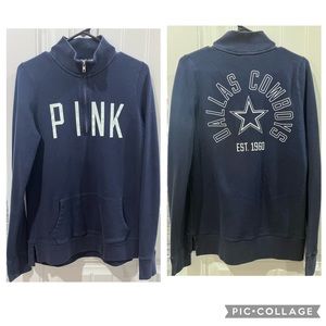VS Pink Dallas Cowboys 3/4 zip sweatshirt